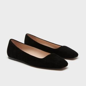 Tuckernuck Shoes Black Suede Nadia Flats